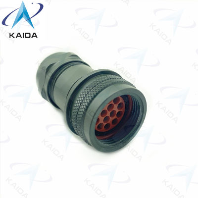 MIL-DTL-26482 シリーズ1 MS3116HM12-14S カスタム式ヘルメティックバックシェル 14 女性ピン オリーブグリーン カドミウム塗装