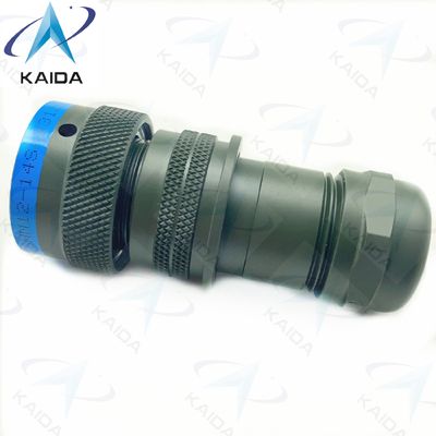 MIL-DTL-26482 シリーズ1 MS3116HM12-14S カスタム式ヘルメティックバックシェル 14 女性ピン オリーブグリーン カドミウム塗装