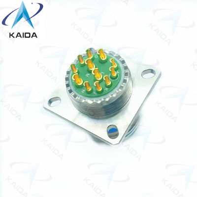 ローダー銅合金D38999/20KD97PN-Hステンレス鋼のための500Vローダー銅合金D38999/20KD97PN-Hステンレス鋼のローダー付き12コンタクトゴールド仕上げ受容器コネクタ