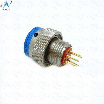 MIL-DTL-38999 シリーズ2 熱塑性隔熱器 電気のないニッケル ショートPCB テイル 6 コンタクト 金色 MS27484T10F98PCN