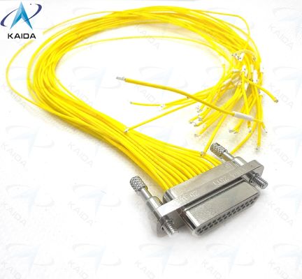 25 産業用アルミ材料で作られたコンタクトマイクロD金属シェル.マイクロ直角式電気コネクタCDbA-31TY:1.27mmコンタクト間隔,CDBA-25TY+30CM.