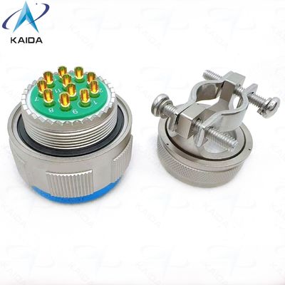 MIL-DTL-38999 シリーズ III 11 コンタクト 極限条件と厳しい環境のための溶接コンタクトタイプ.D38999/26FF11PN-H +M85049/38-19N.8D5&TV06 シリーズ.無電動ニッケル.