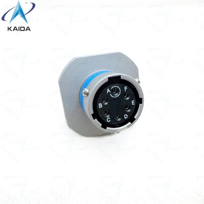 MIL DTL 26482 シリーズ I 6 コンタクト円形コネクタ.PT04A-10-6S-072.グレー 亜鉛 ニッケルプレート.ケーブル接続容器