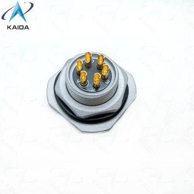 MIL DTL 26482 シリーズ I 6 コンタクト円形コネクタ.PT04A-10-6S-072.グレー 亜鉛 ニッケルプレート.ケーブル接続容器