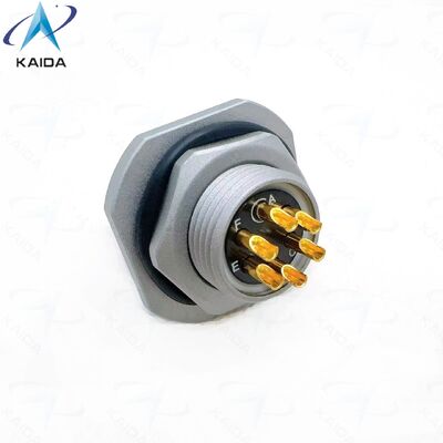 MIL DTL 26482 シリーズ I 6 コンタクト円形コネクタ.PT04A-10-6S-072.グレー 亜鉛 ニッケルプレート.ケーブル接続容器