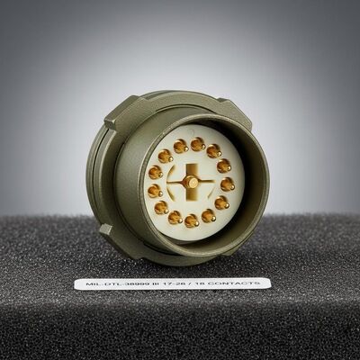 MIL-DTL-38999シリーズIII円形コネクタ、18コンタクト、インサート配列17-26による確実な接続